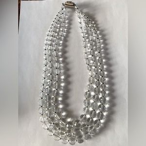 Vintage Aurora Borealis crystal bead necklace